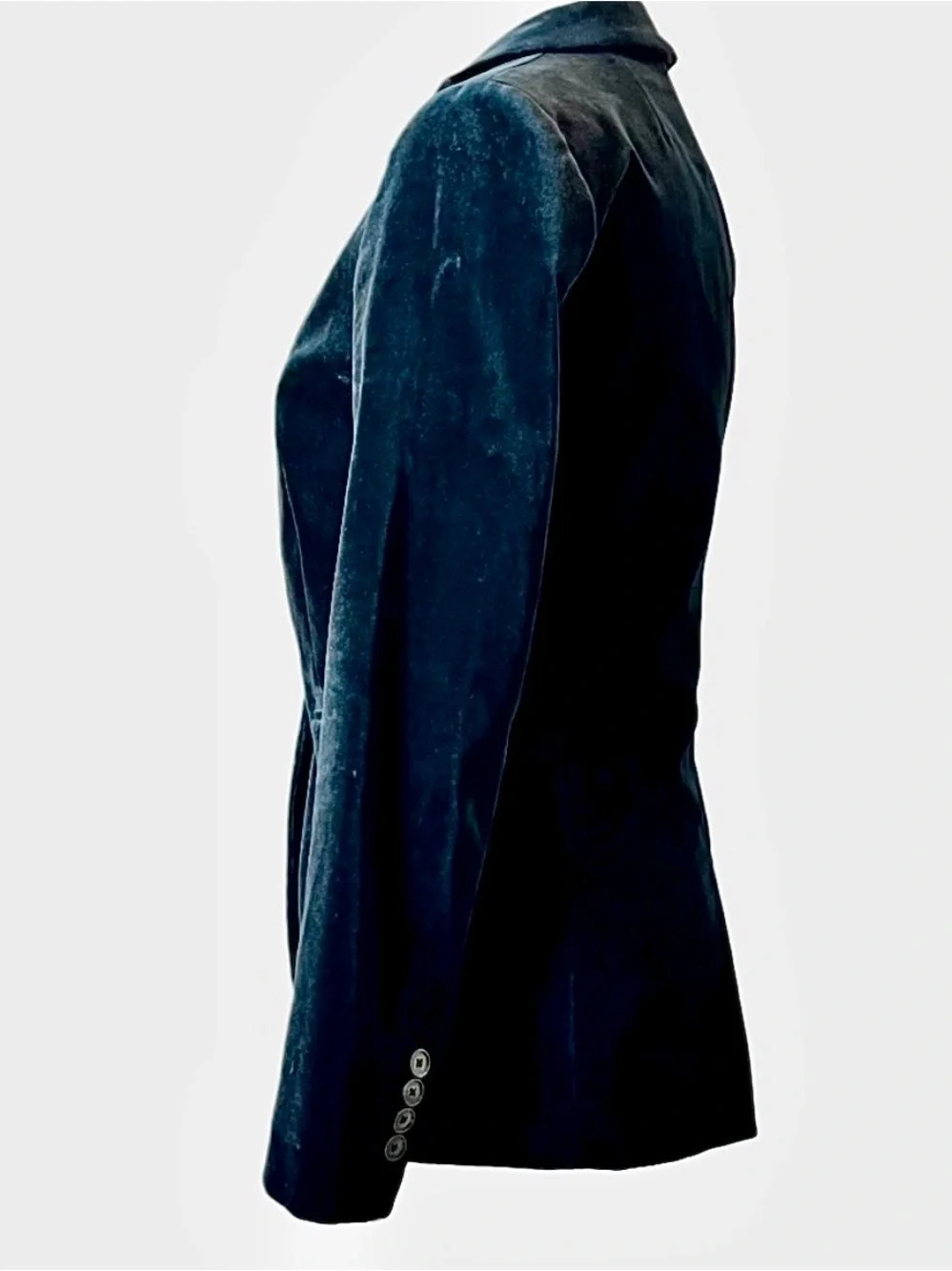 J.Crew Parke Black Velvet Blazer Fitted One Button Suit Jacket Sz 00